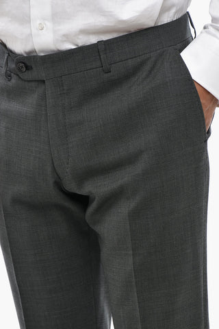 CC COLLECTION Zweiknopf-Anzug aus reiner Schurwolle mit 'District'-Muster