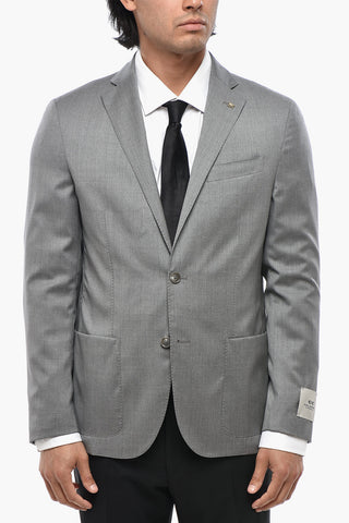 CC COLLECTION Jacke aus Schurwolle mit aufgesetzten Taschen