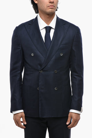 Wool And Silk Double-Breasted Blazer GATE