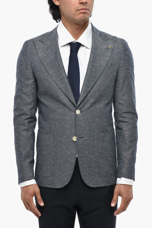 CC COLLECTION Teilgefütterter Blazer aus Baumwollmischung mit spitzem Revers