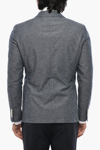 CC COLLECTION Teilgefütterter Blazer aus Baumwollmischung mit spitzem Revers