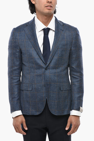 Teilgefütterter Blazer GATE mit Windowpane-Muster