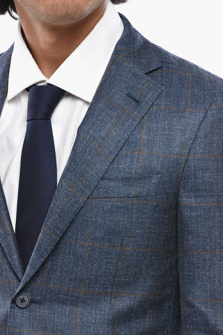 Teilgefütterter Blazer GATE mit Windowpane-Muster