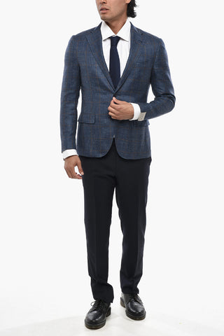 Teilgefütterter Blazer GATE mit Windowpane-Muster