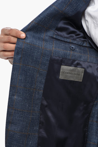 Teilgefütterter Blazer GATE mit Windowpane-Muster