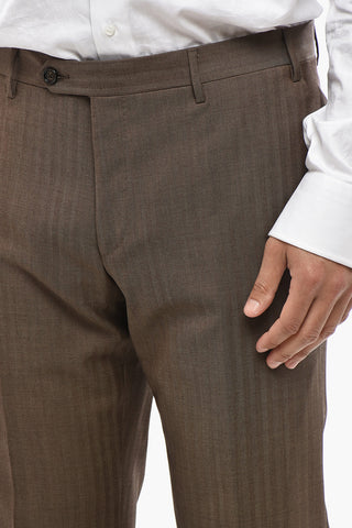 Herringbone Suit ACADEMY with Peak Lapel