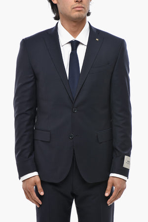 CC COLLECTION Virgin Wool Suit with Two Vents and Classic Lapel