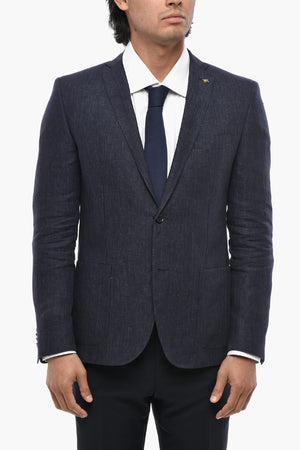 CC COLLECTION Halbgefütterter Blazer RESET Aus Leinen