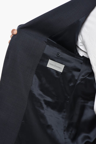 2-Button Virgin Wool Suit with Flap Pockets