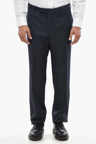 2-Button Virgin Wool Suit with Flap Pockets