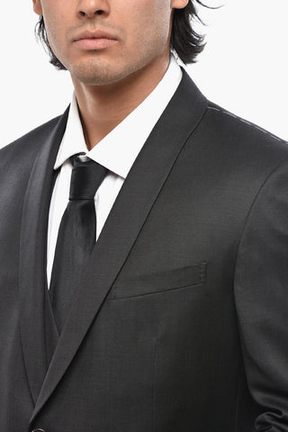 Giacca CERIM.ACADEMY in Lana Vergine con Collo Sciallato e Gilet