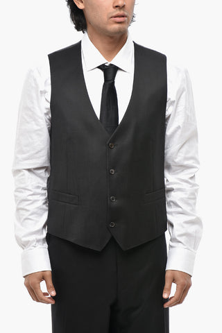 Giacca CERIM.ACADEMY in Lana Vergine con Collo Sciallato e Gilet