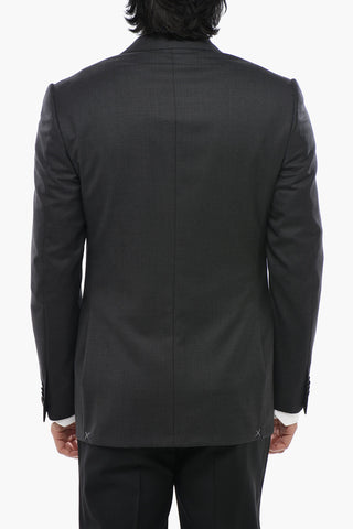 Blazer 2 Bottoni in Lana Vergine con Rever Classico