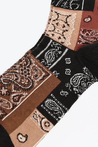 Long Cotton-Blend Socks With Bandana Pattern