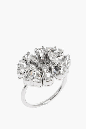 Silver Ring With Crystals