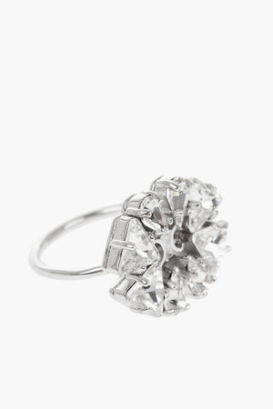 Silver Ring With Crystals