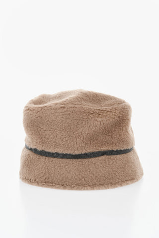 Teddy Bucket Hat With Jewel Detail