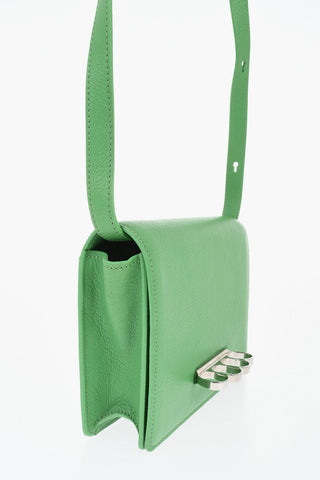 Hammered Leather Top-Handle Bag With Removable Shoulder Strap