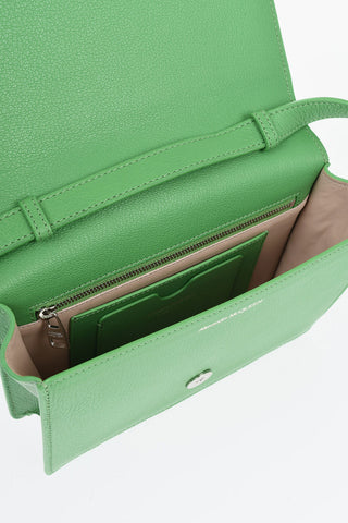 Hammered Leather Top-Handle Bag With Removable Shoulder Strap
