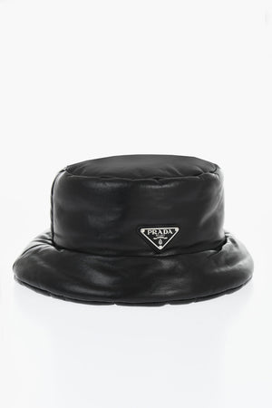 Padded Leather Bucket Hat