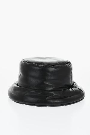 Padded Leather Bucket Hat