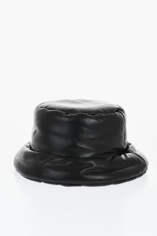 Padded Leather Bucket Hat