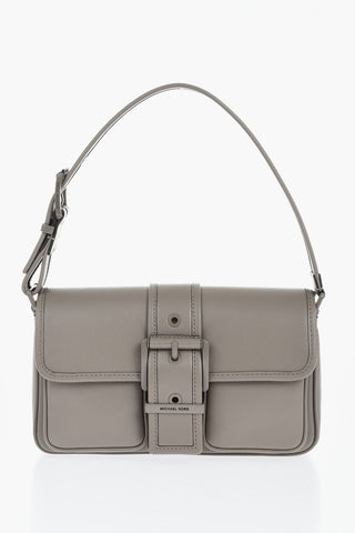 Schultertasche Aus Leder Mit Frontschnalle