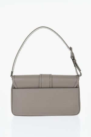 Borsa a Spalla in Pelle con Fibbia Frontale