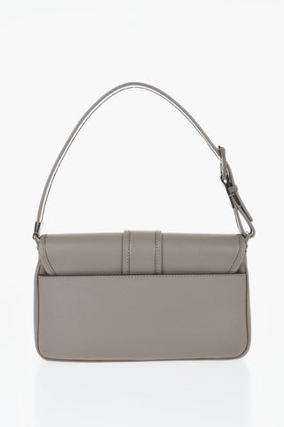 Schultertasche Aus Leder Mit Frontschnalle