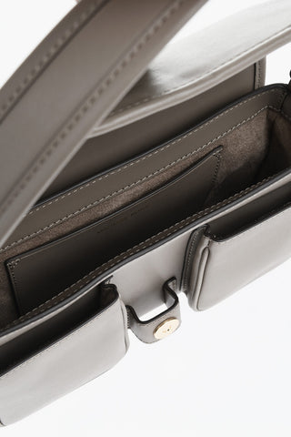 Schultertasche Aus Leder Mit Frontschnalle