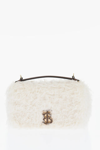 Shearling-Tasche mit Kette