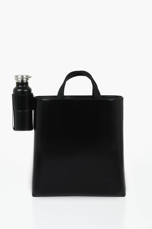Brushed-Leather Tote Bag With Matching Water Bottle