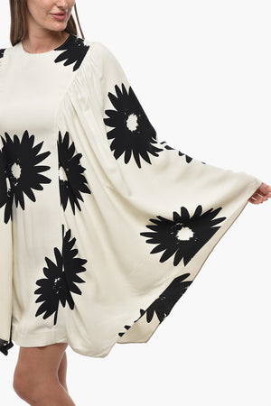 Blumiges Minikleid LUCIANA mit Kappenärmeln