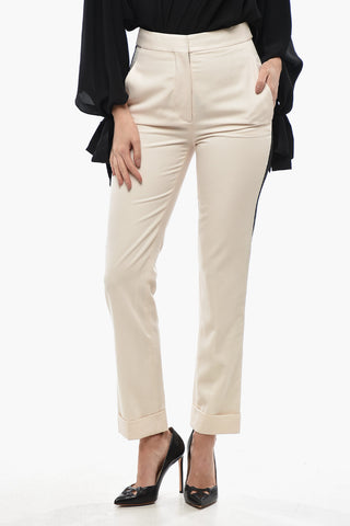 Seidenhose Mit Kontrastierenden Seitenstreifen