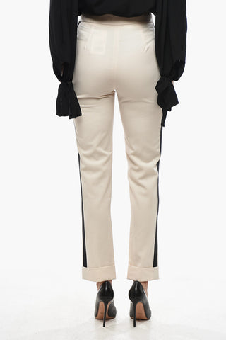 Seidenhose Mit Kontrastierenden Seitenstreifen