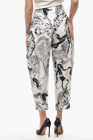 Pantaloni Cropped Fit ROSALINDA in Seta Fantasia
