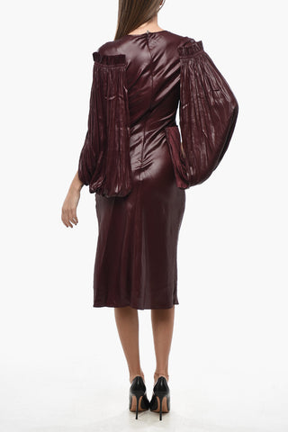 Midi-Kleid BILLOWING mit plissierten Ärmeln