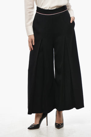 Silk Wide-Leg Trousers HEIDY with Pleats