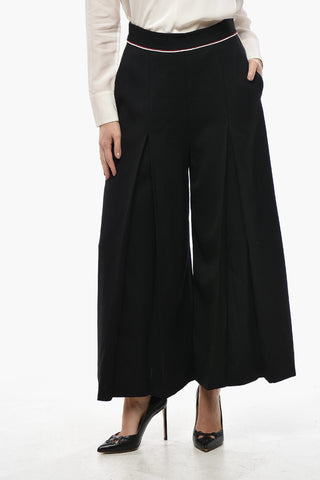 Silk Wide-Leg Trousers HEIDY with Pleats