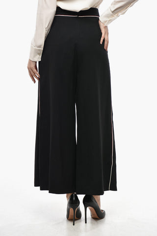 Silk Wide-Leg Trousers HEIDY with Pleats