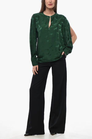 Bluse HORSE aus Jacquard-Mischseide