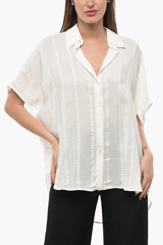 Asymmetrische Bluse SUSAN aus Jacquardstoff