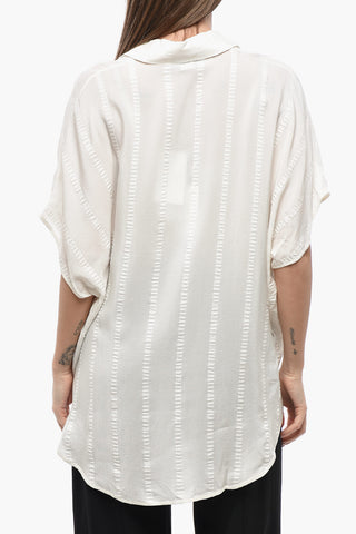 Asymmetrische Bluse SUSAN aus Jacquardstoff