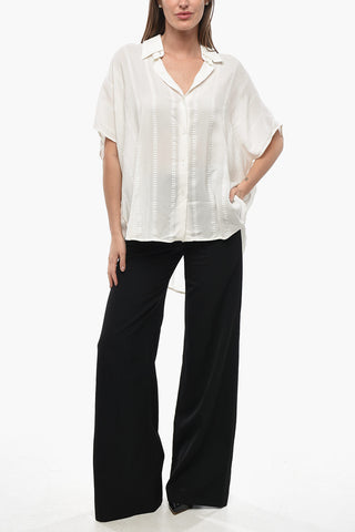 Asymmetrische Bluse SUSAN aus Jacquardstoff