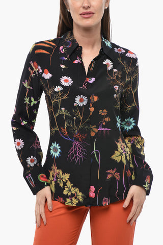 Bluse aus Seidenchiffon WILLOW mit Blumenmuster