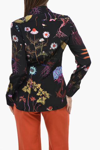 Bluse aus Seidenchiffon WILLOW mit Blumenmuster