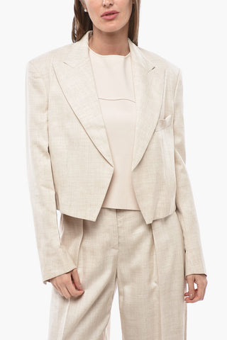 Cropped-Fit Blazer ADLEY with Lance Lapel