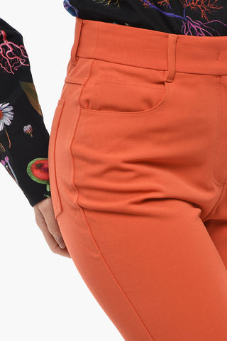 Wool-Blend 5-Pocket Pants with Bootcut Hem