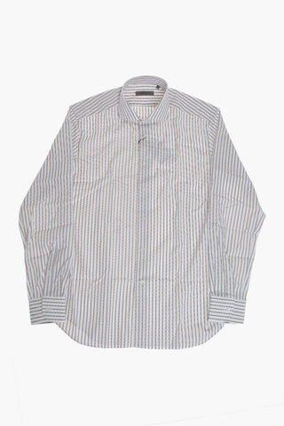 Cotton Jersey Striped Shirt With French Collar