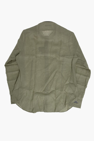 Solid Linen Shirt with French Collar